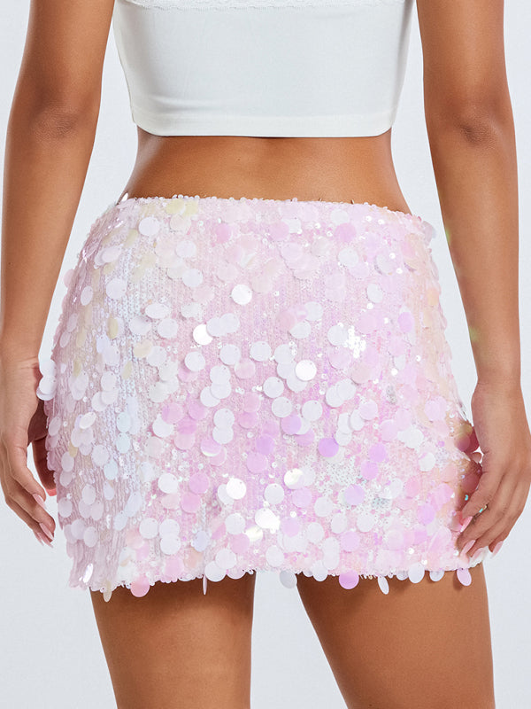 New arrival irregular size sequined fashionable skirt