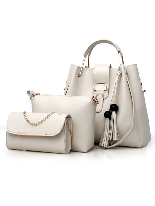 Handbag Fashion One Shoulder Bucket Ladies Luggage Bag Three-Piece Set
