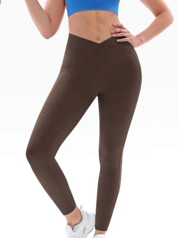 New Women's High Waist Hip Pocket Yoga Pants