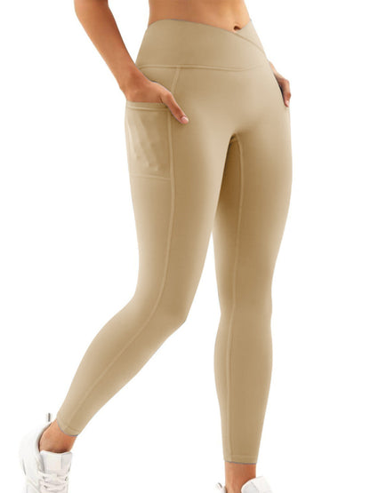 New Women's High Waist Hip Pocket Yoga Pants