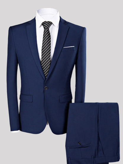Men's Slim Fit Business Two Piece Suit