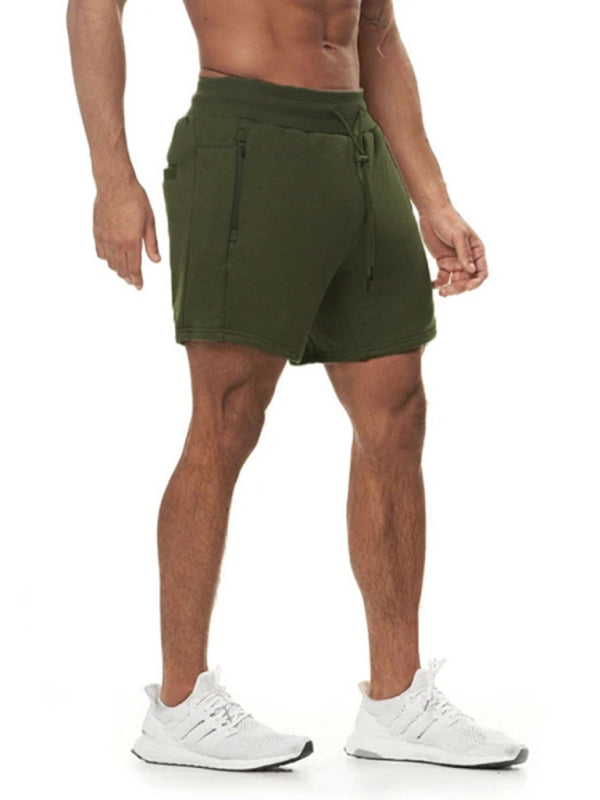 Men's Solid Color Sweat-wicking Running Shorts