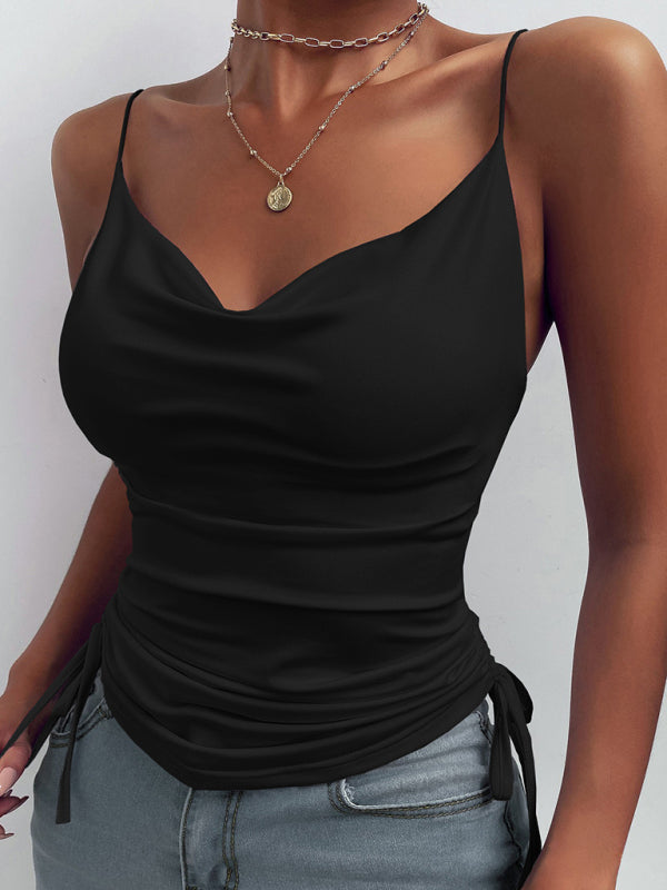 Women's Solid Color Shelf-bra Cami Tank Top