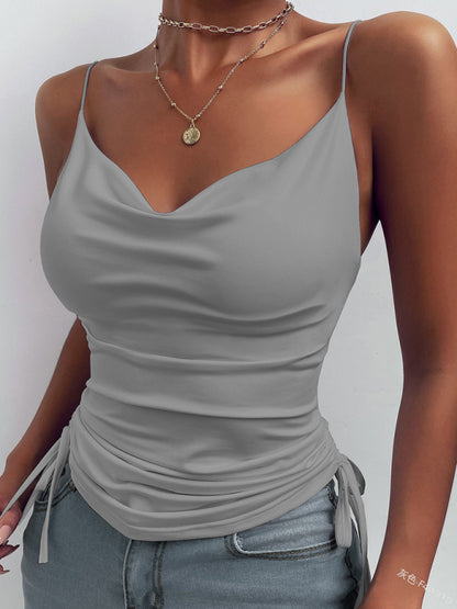 Women's Solid Color Shelf-bra Cami Tank Top